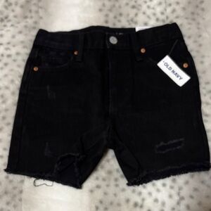 Old Navy Kids Distressed Black Shorts